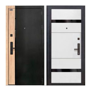 Входная металлическая дверь DORSTON Smart - Черный матовый/Дуб